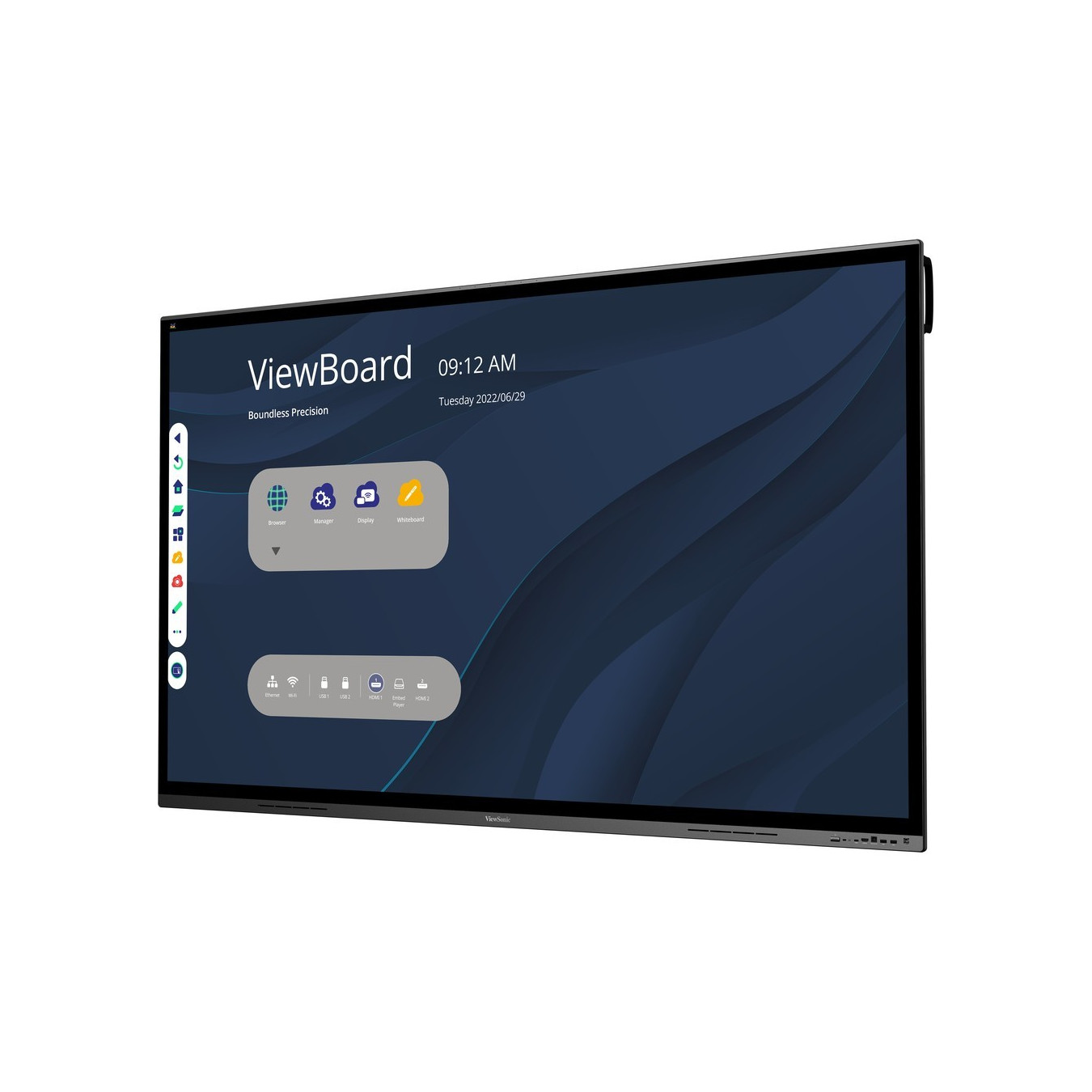 ViewSonic IFP8662 - 86in 4K Interactive Flat Panel - 3840x2160, Android 8.0, USB-C PD 65W, 24W Audio, Black