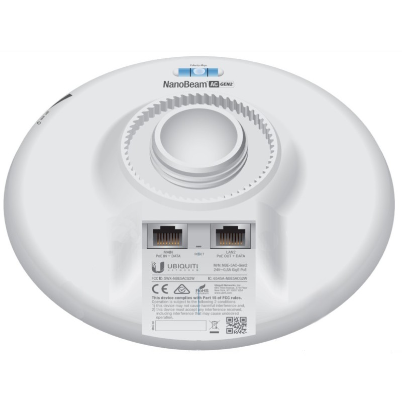 Buy Ubiquiti NanoBeam 5AC Gen2 - 5 GHz Bridge - White, 128MB RAM, 720MHz MIPS in Cyprus, Nicosia, Limassol, Larnaka, Pafos