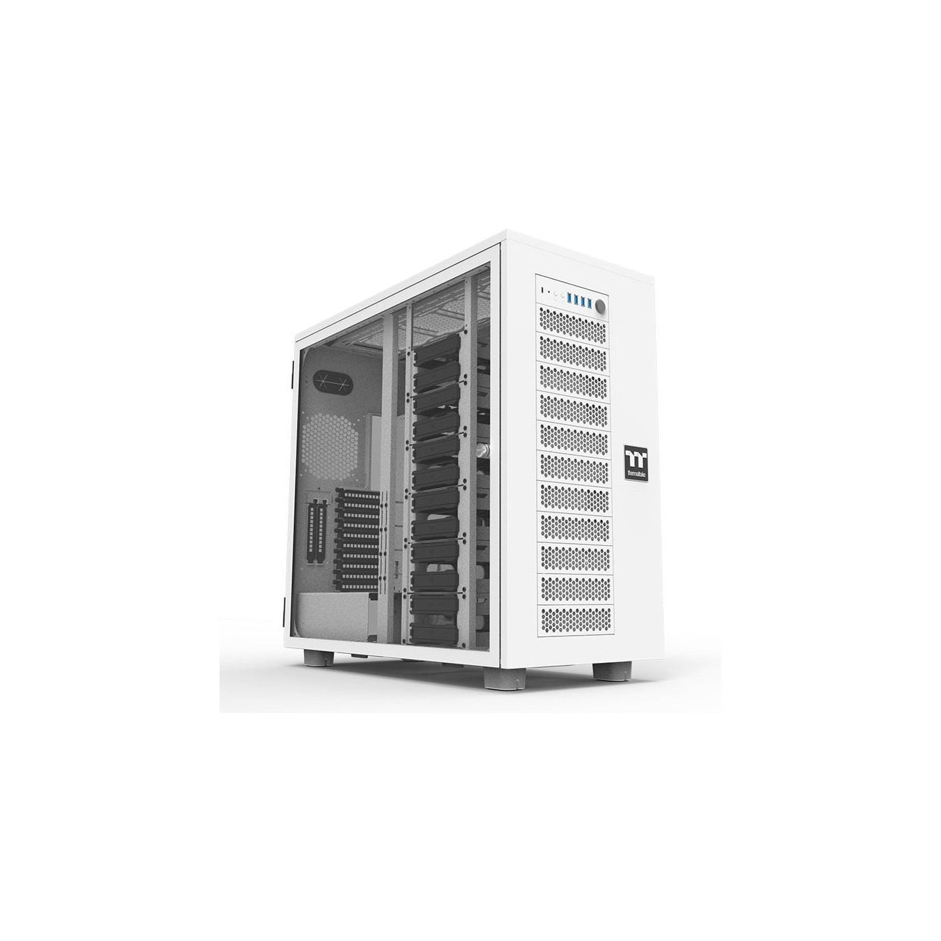 Thermaltake AX700 TG - Full Tower PC Case - Snow White, E-ATX/XL-ATX Support, Tempered Glass