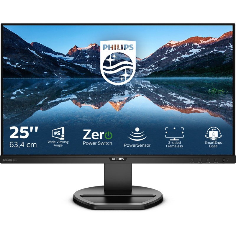 Buy Philips 25" 252B9 IPS Monitor - 1920x1200 (WUXGA) 16:10, 60Hz, 5ms, USB3.2 H... in Cyprus, Nicosia, Limassol, Larnaka, Pafos