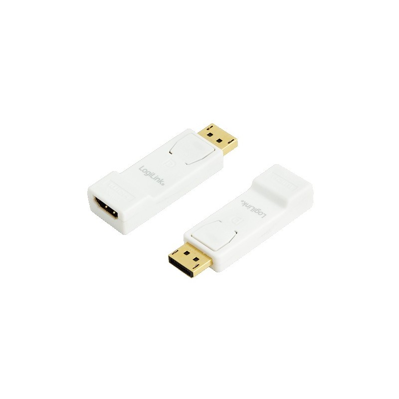Buy LogiLink DisplayPort to HDMI Adapter - CV0057 - White/Yellow, Locking DP Mal... in Cyprus, Nicosia, Limassol, Larnaka, Pafos