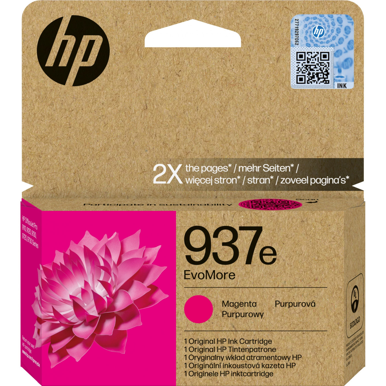 HP 937e EvoMore - Magenta Original Ink Cartridge, High (XL) Yield, 1650 pages — Buy in Cyprus with Fast Delivery