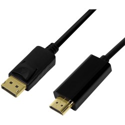 Buy LogiLink DisplayPort to HDMI Cable - CV0126 - DP 1.2 to HDMI 1.4, 1 m, Black in Cyprus, Nicosia, Limassol, Larnaka, Pafos