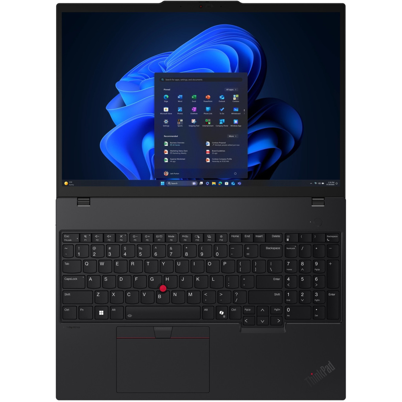 Lenovo ThinkPad T16 Gen 4 - CU7-255U - Black, 32GB DDR5, 1TB PCIe4 SSD, Intel Core Ultra 7 up to 5.2GHz, 16in WUXGA