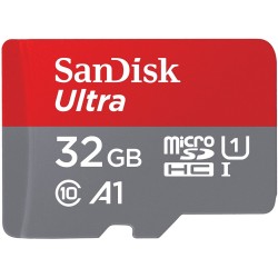 Buy SanDisk Ultra microSDHC 32GB - Class 10, A1, U1 (120MB/s) - Grey/Red with SD... in Cyprus, Nicosia, Limassol, Larnaka, Pafos