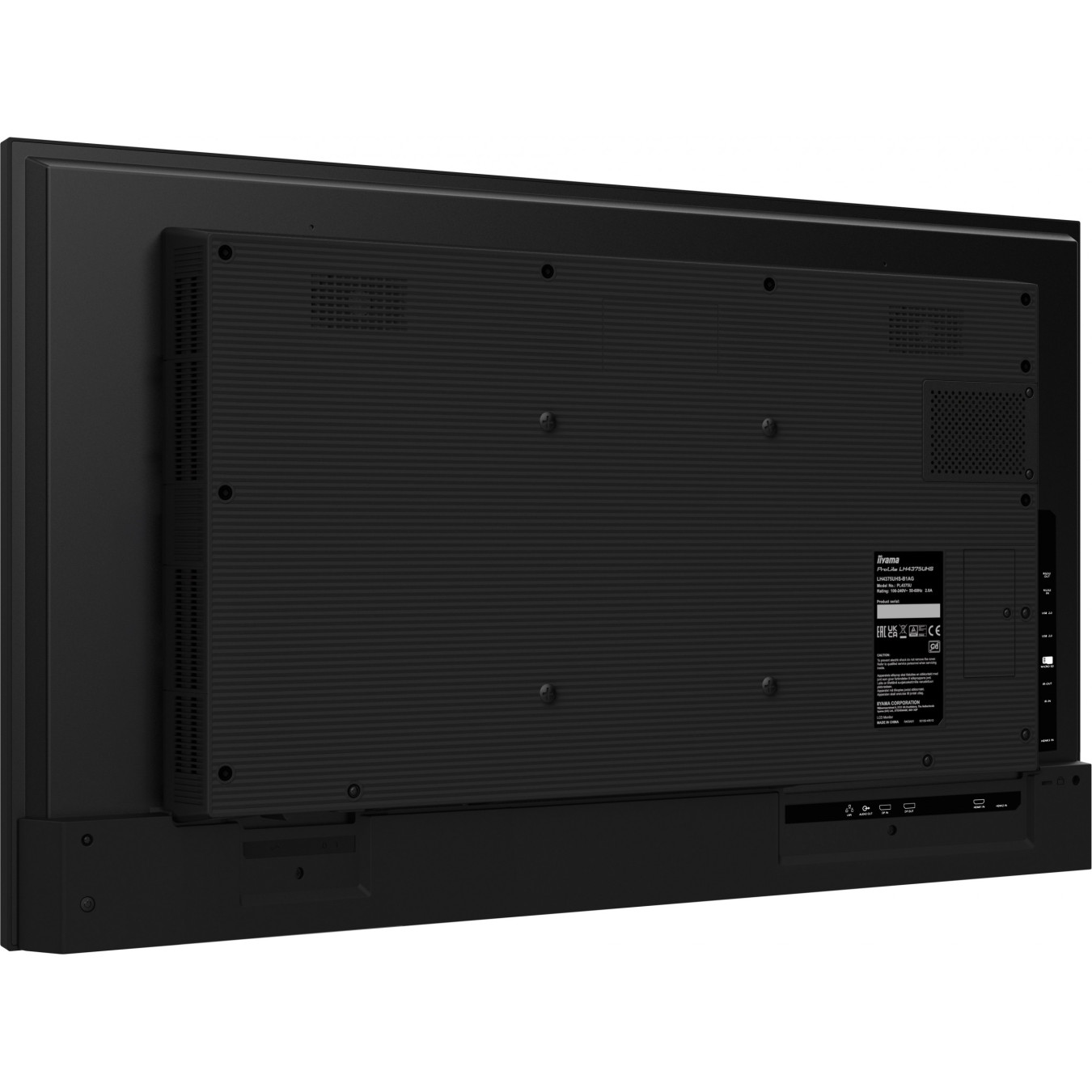 iiyama LH5075UHS-B1AG - 50" 4K UHD Digital Signage IPS Display, Android 11, 4GB RAM/32GB, Black