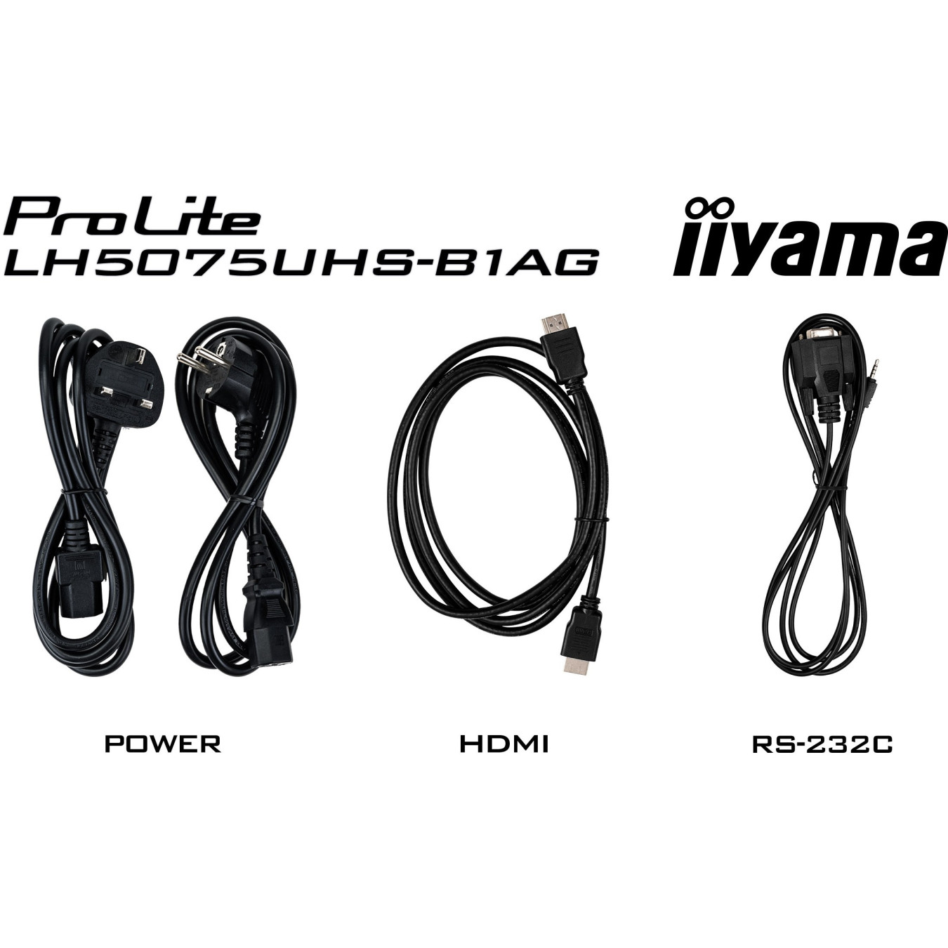 iiyama LH5075UHS-B1AG - 50" 4K UHD Digital Signage IPS Display, Android 11, 4GB RAM/32GB, Black