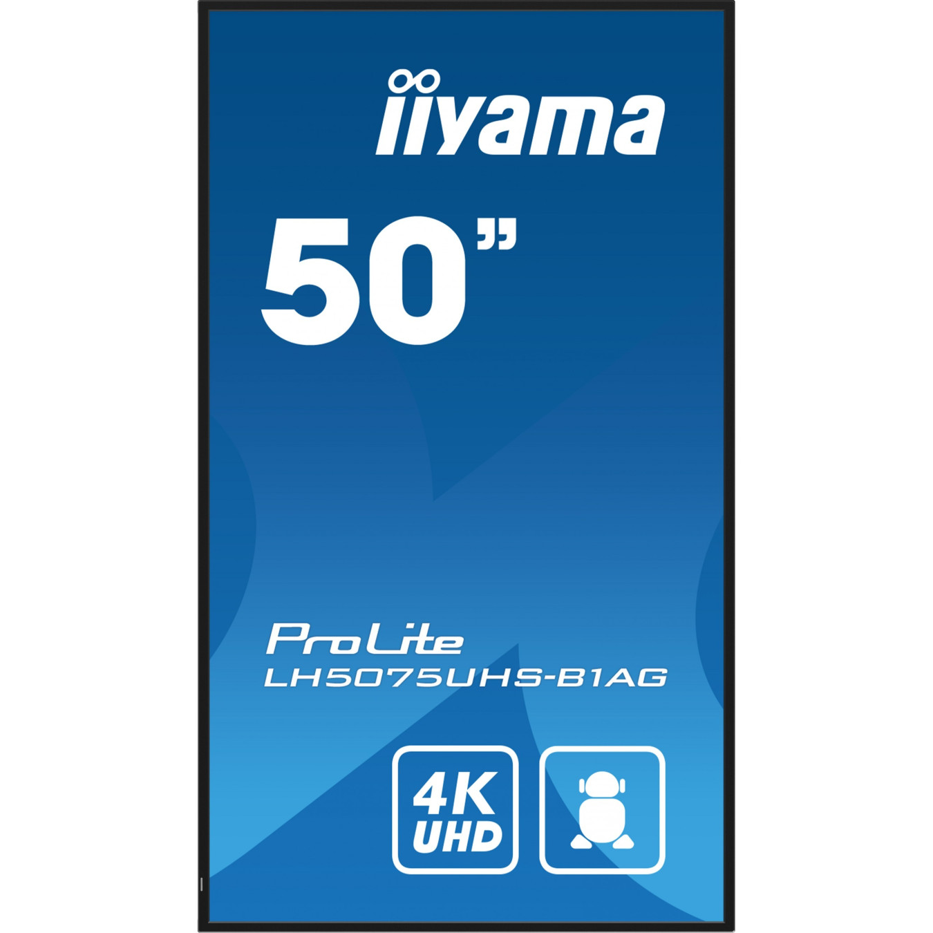 iiyama LH5075UHS-B1AG - 50" 4K UHD Digital Signage IPS Display, Android 11, 4GB RAM/32GB, Black