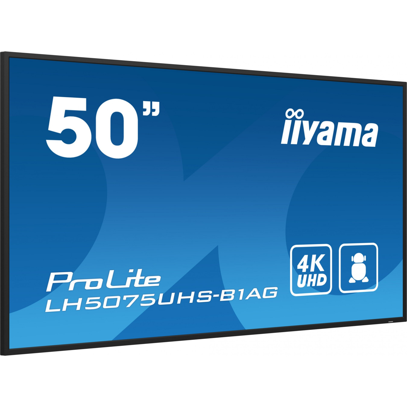 iiyama LH5075UHS-B1AG - 50" 4K UHD Digital Signage IPS Display, Android 11, 4GB RAM/32GB, Black