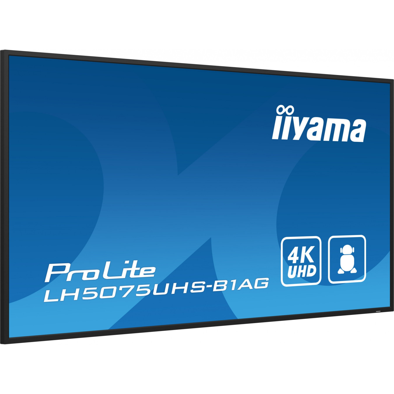 iiyama LH5075UHS-B1AG - 50" 4K UHD Digital Signage IPS Display, Android 11, 4GB RAM/32GB, Black