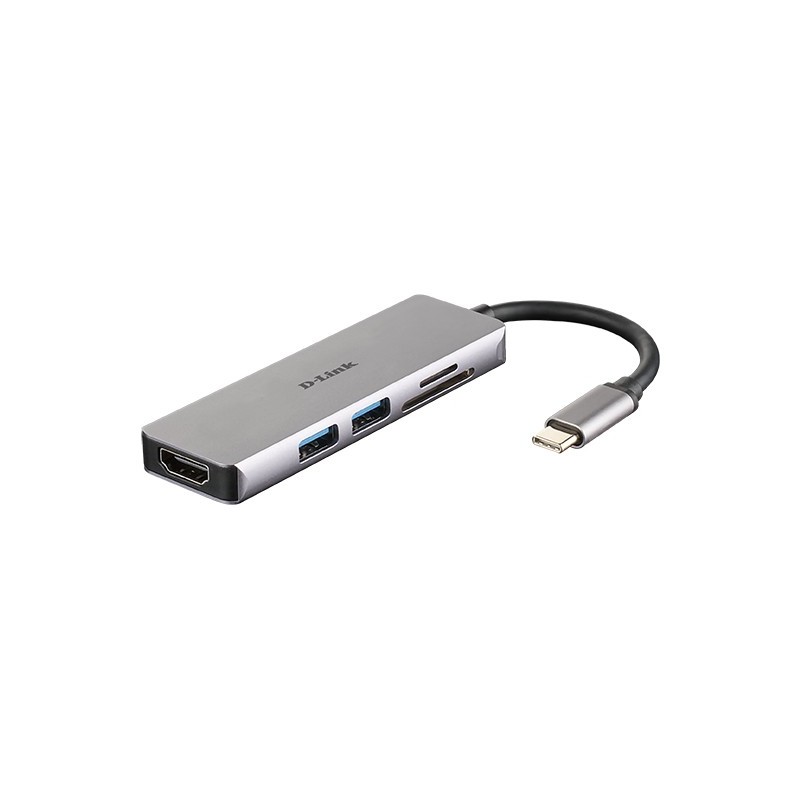 Buy D-Link DUB-M530 USB-C 5-in-1 Hub - Aluminium, 4K HDMI, SD/microSD Reader, 2x... in Cyprus, Nicosia, Limassol, Larnaka, Pafos