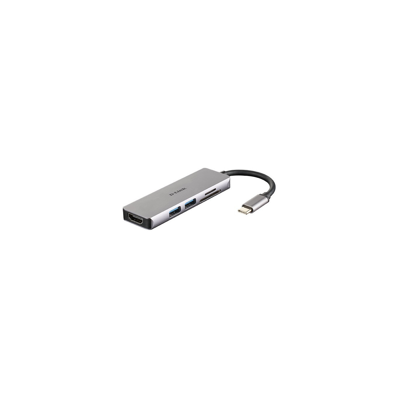 D-Link DUB-M530 USB-C 5-in-1 Hub - Aluminium, 4K HDMI, SD/microSD Reader, 2x USB-A, USB 3.2 Gen1