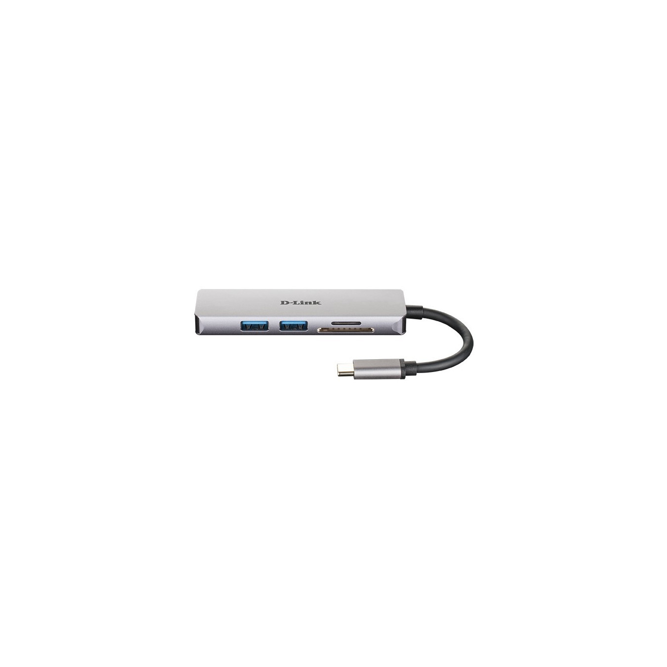 D-Link DUB-M530 USB-C 5-in-1 Hub - Aluminium, 4K HDMI, SD/microSD Reader, 2x USB-A, USB 3.2 Gen1