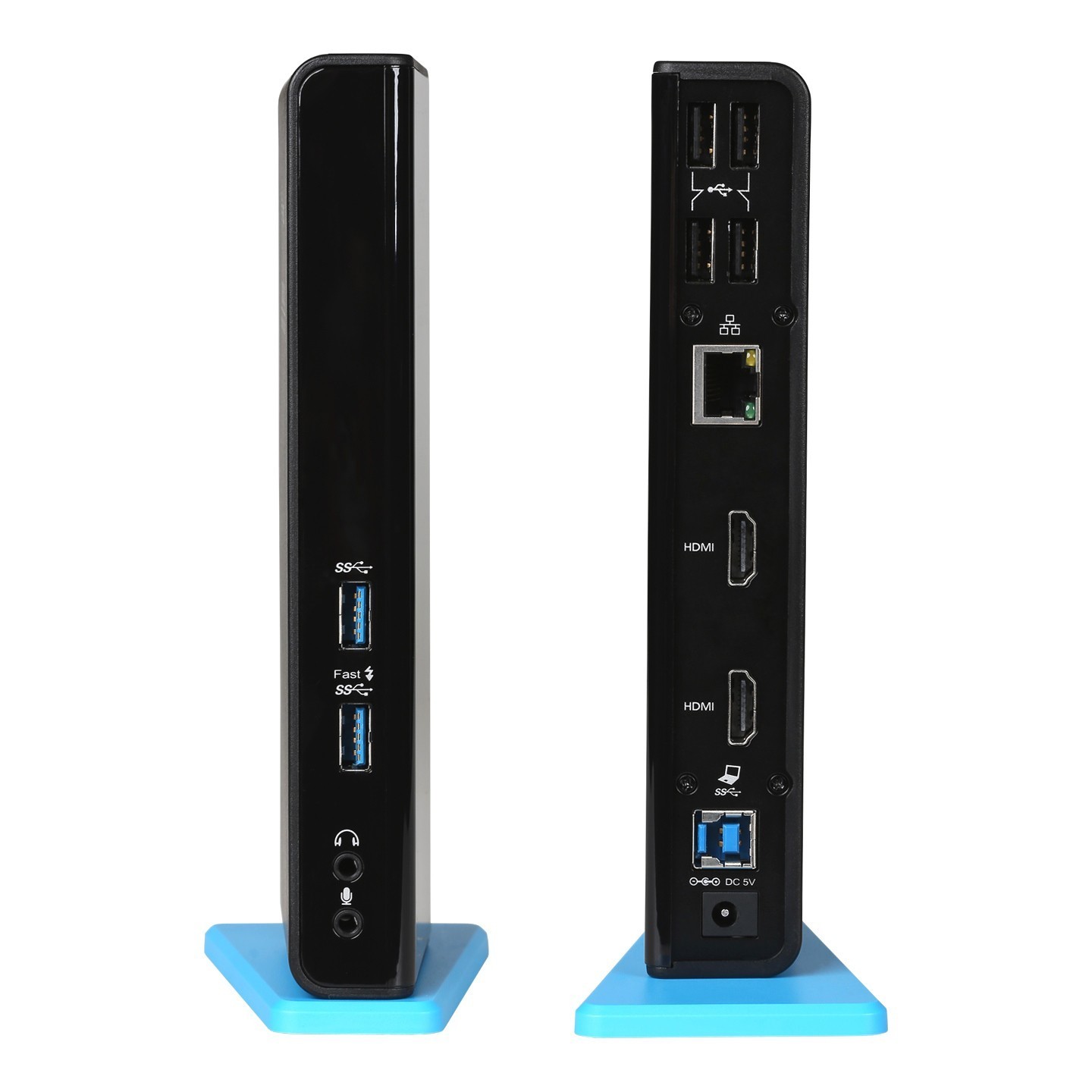 D I-TEC USB 3.0 Dual HDMI Docking Station - Black, USB-A 3.0, Dual HDMI, Gigabit Ethernet — Buy in Cyprus with Fast Delivery