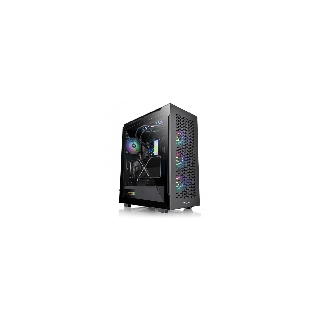 Thermaltake Divider 500 TG Air - CA-1T4-00M1WN-02 - Mid Tower PC Case, Black, USB-C Gen2, ATX/mATX/Mini-ITX
