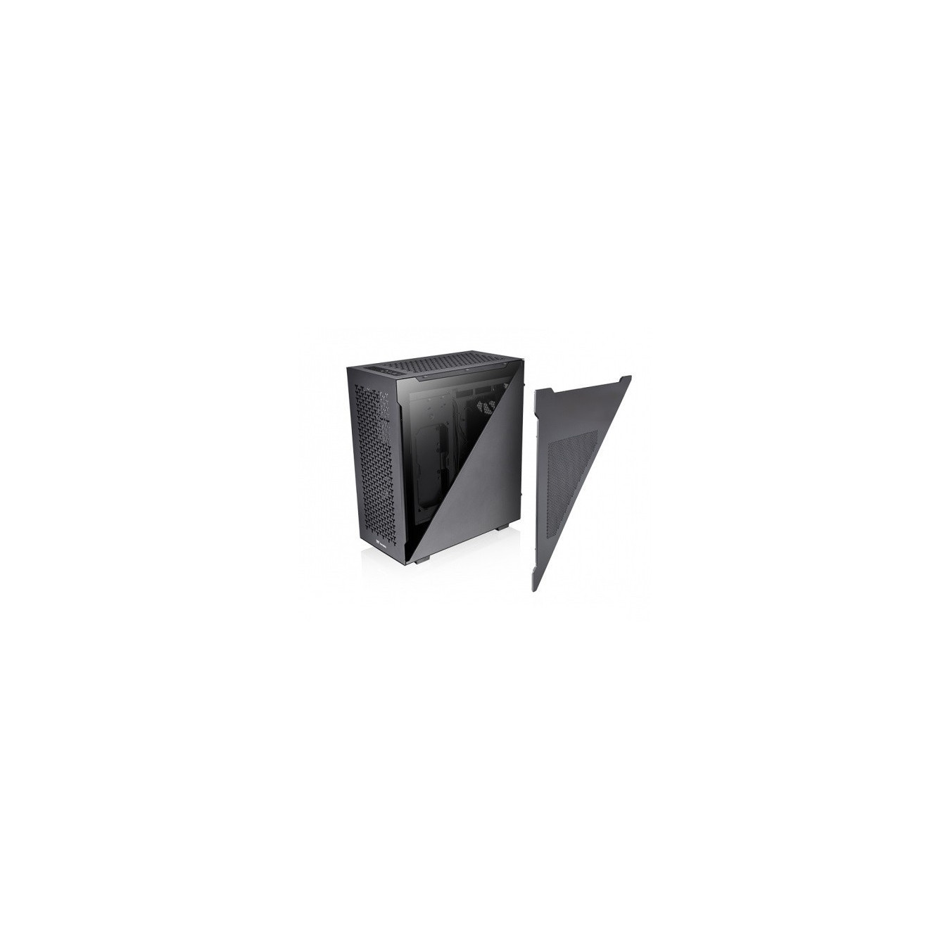 Thermaltake Divider 500 TG Air - CA-1T4-00M1WN-02 - Mid Tower PC Case, Black, USB-C Gen2, ATX/mATX/Mini-ITX