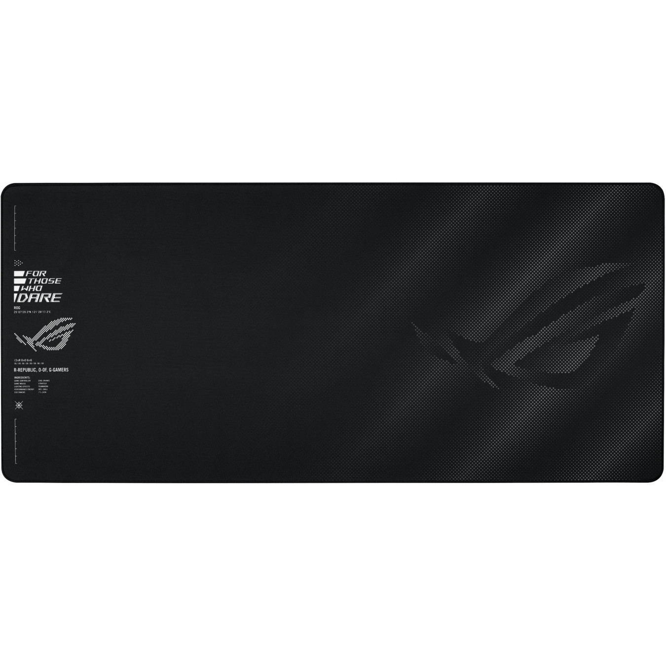 ASUS ROG Sheath II XXL - Black Fabric Gaming Mouse Pad, Stitched Edges & Non-Slip Rubber Base