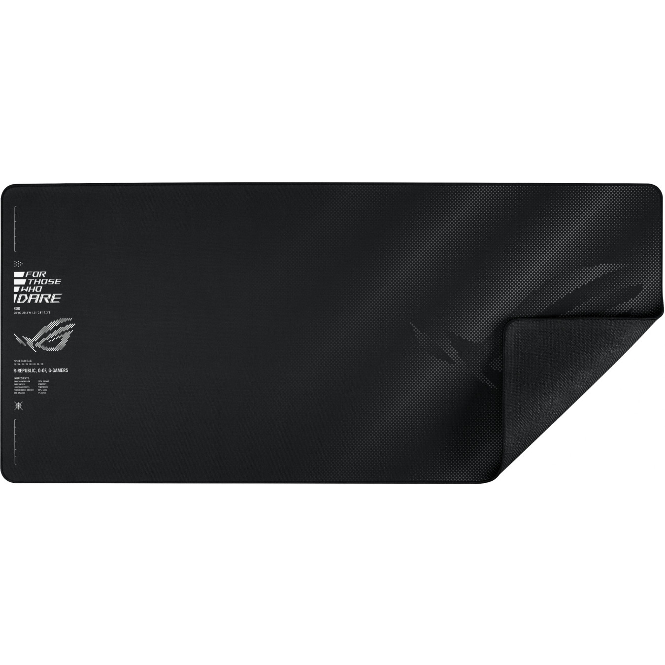 ASUS ROG Sheath II XXL - Black Fabric Gaming Mouse Pad, Stitched Edges & Non-Slip Rubber Base
