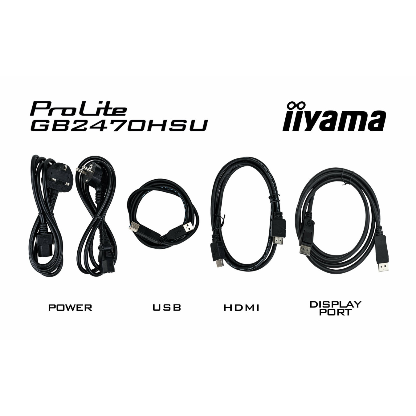 IIYAMA GB2470HSU-B6 - 23.8'' IPS Gaming Monitor, 1920x1080, 180Hz, HDMI/DP/USB, Adjustable Stand, Black