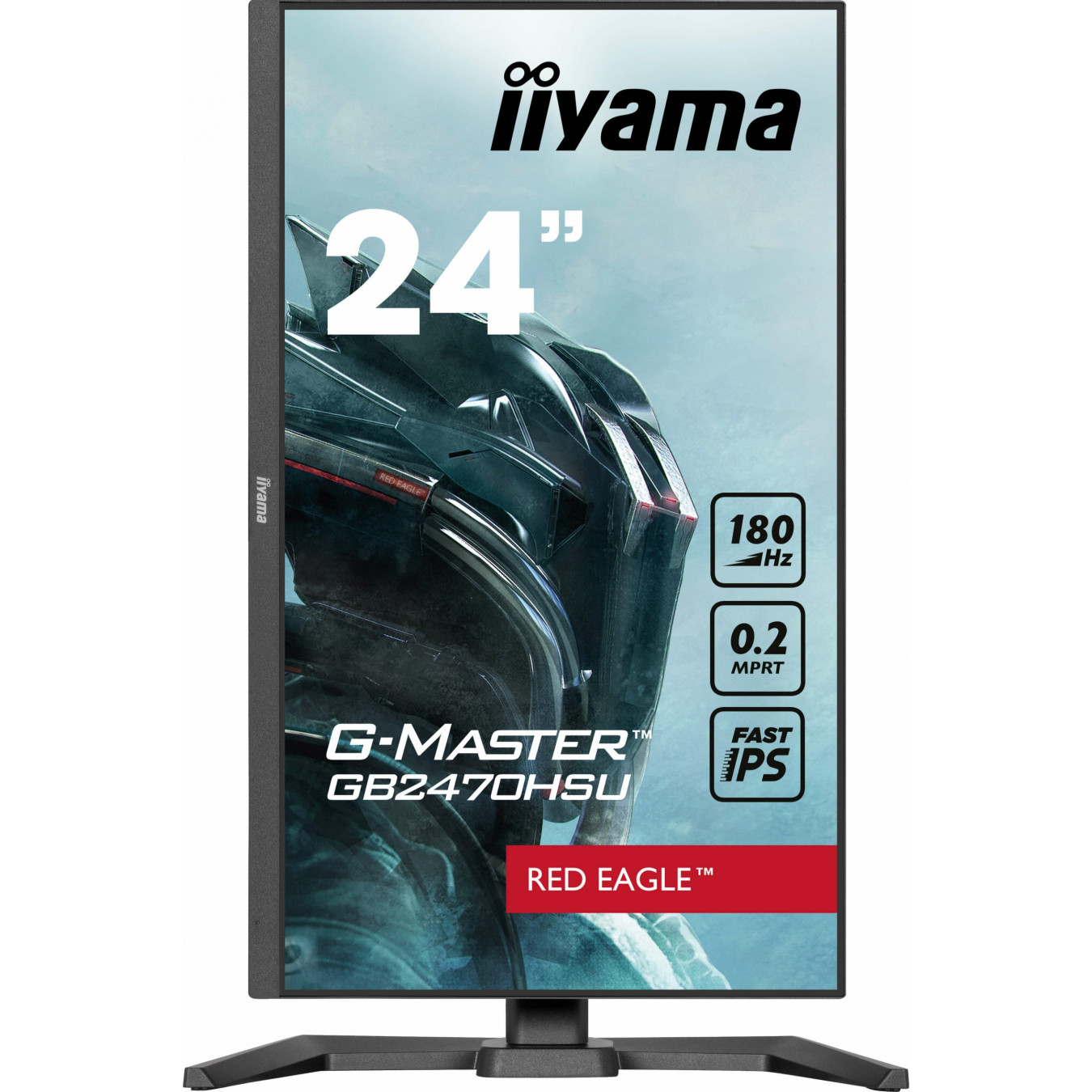 IIYAMA GB2470HSU-B6 - 23.8'' IPS Gaming Monitor, 1920x1080, 180Hz, HDMI/DP/USB, Adjustable Stand, Black