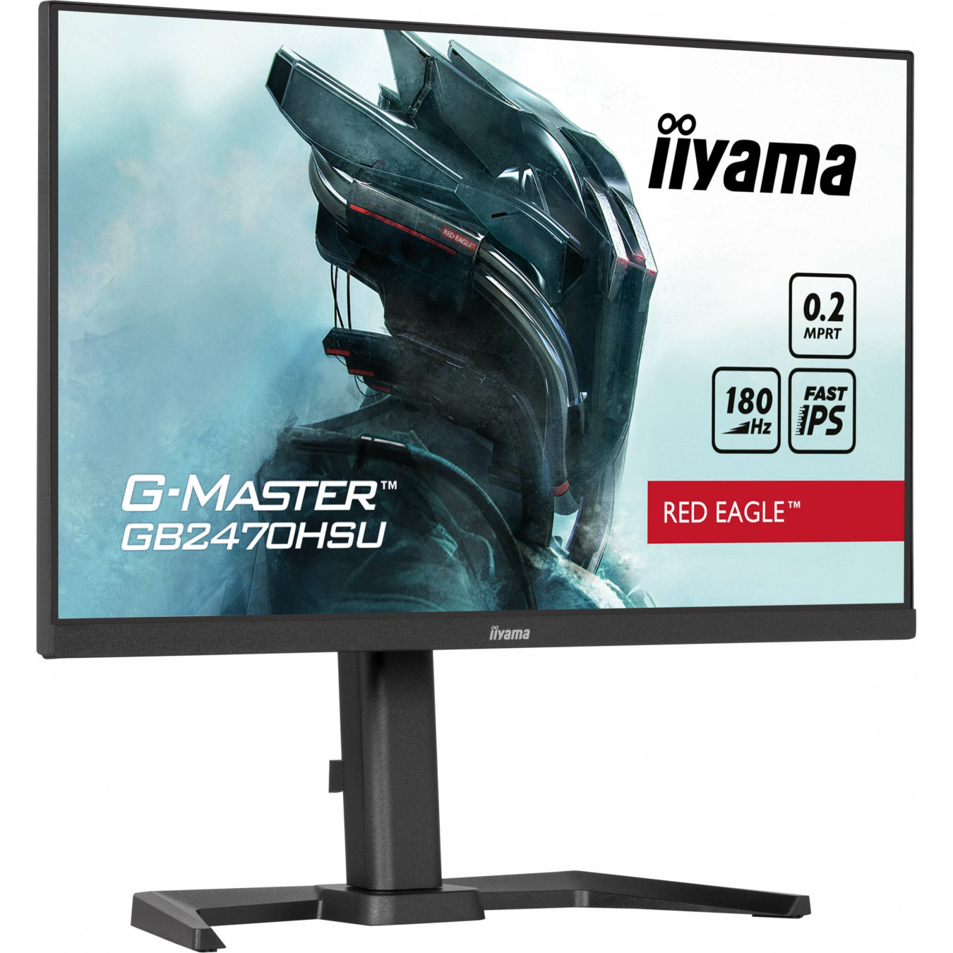 IIYAMA GB2470HSU-B6 - 23.8'' IPS Gaming Monitor, 1920x1080, 180Hz, HDMI/DP/USB, Adjustable Stand, Black