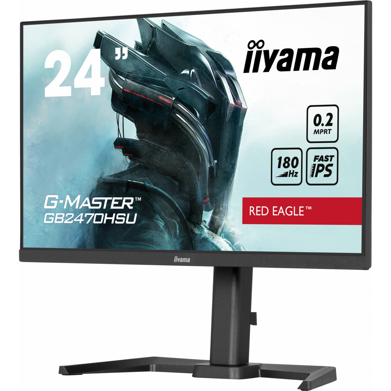 IIYAMA GB2470HSU-B6 - 23.8'' IPS Gaming Monitor, 1920x1080, 180Hz, HDMI/DP/USB, Adjustable Stand, Black