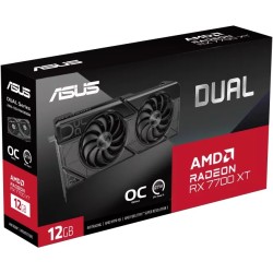 Buy RX 7700 XT ASUS Dual Radeon OC - RX7700XT-O12G - Black, 12GB GDDR6, 192-bit,... in Cyprus, Nicosia, Limassol, Larnaka, Pafos
