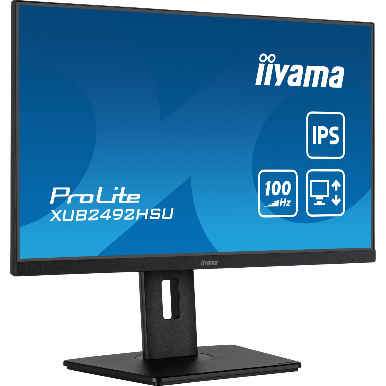 iiyama ProLite XUB2492HSU-B6 - XUB2492HSU-B6 - 24-inch FHD IPS, 100Hz, 4ms, HDMI/DP, 4xUSB, Height Adjustable, Black