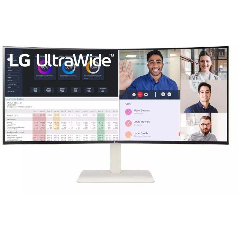 Buy LG 38WR85QC-W Curved Nano IPS WQHD+ Monitor - 38WR85QC-W - White, 3840x1600,... in Cyprus, Nicosia, Limassol, Larnaka, Pafos