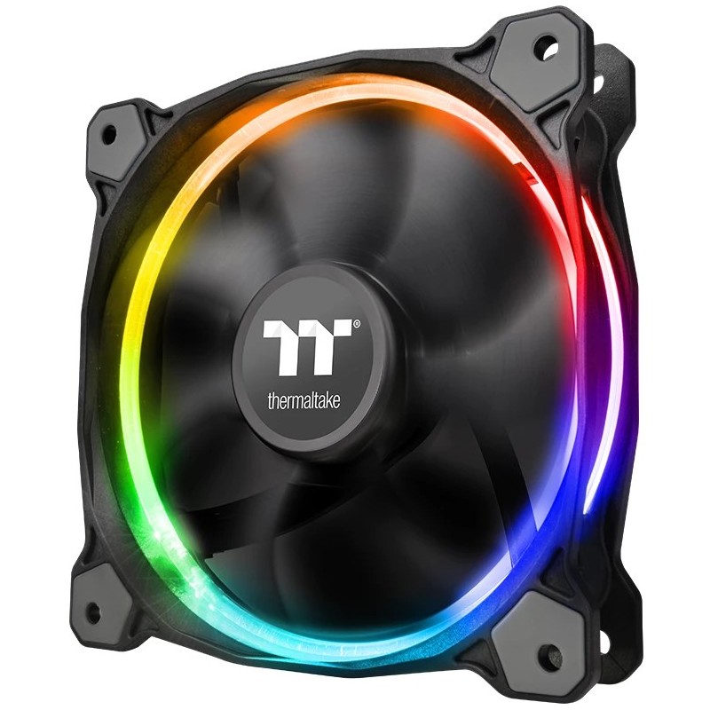 Buy Thermaltake Riing 12 LED RGB 120mm Fan (3-Pack) - CL-F042-PL12SW-B - Black, ... in Cyprus, Nicosia, Limassol, Larnaka, Pafos