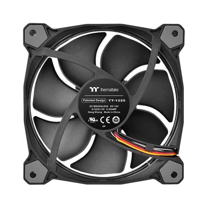 Buy Thermaltake Riing 12 LED RGB 120mm Fan (3-Pack) - CL-F042-PL12SW-B - Black, ... in Cyprus, Nicosia, Limassol, Larnaka, Pafos