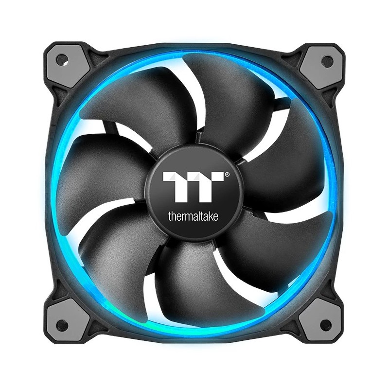 Buy Thermaltake Riing 12 LED RGB 120mm Fan (3-Pack) - CL-F042-PL12SW-B - Black, ... in Cyprus, Nicosia, Limassol, Larnaka, Pafos