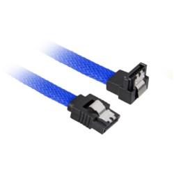 Buy Sharkoon SATA III 90° sleeve cable - Blue (0.45 m) in Cyprus, Nicosia, Limassol, Larnaka, Pafos