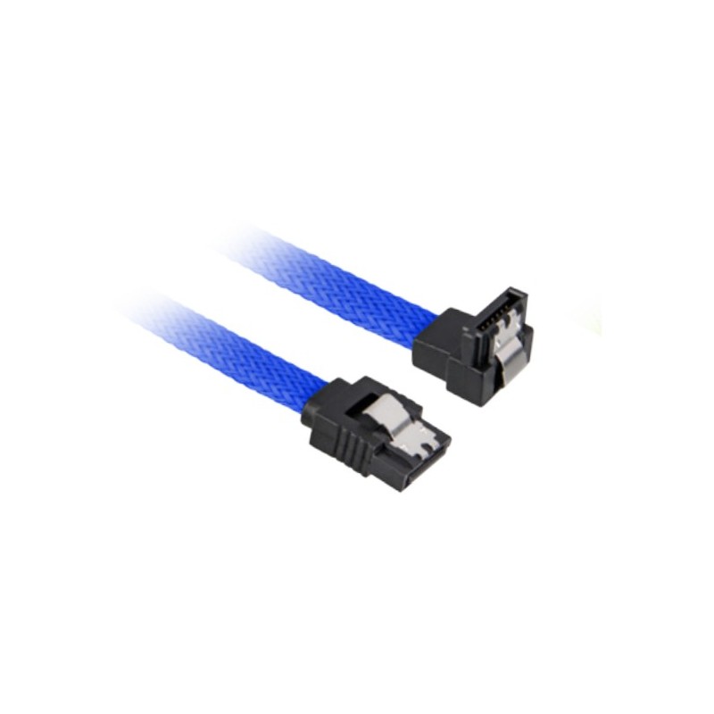 Buy Sharkoon SATA III 90° sleeve cable - Blue (0.45 m) in Cyprus, Nicosia, Limassol, Larnaka, Pafos