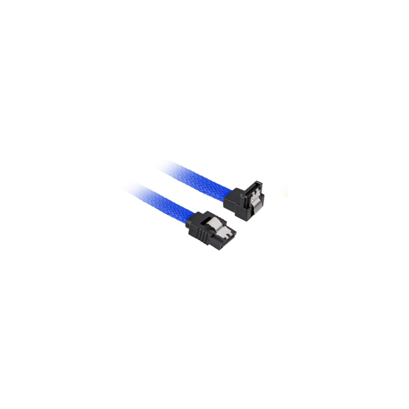 Sharkoon SATA III 90° sleeve cable - Blue (0.45 m) — Buy in Cyprus with Fast Delivery