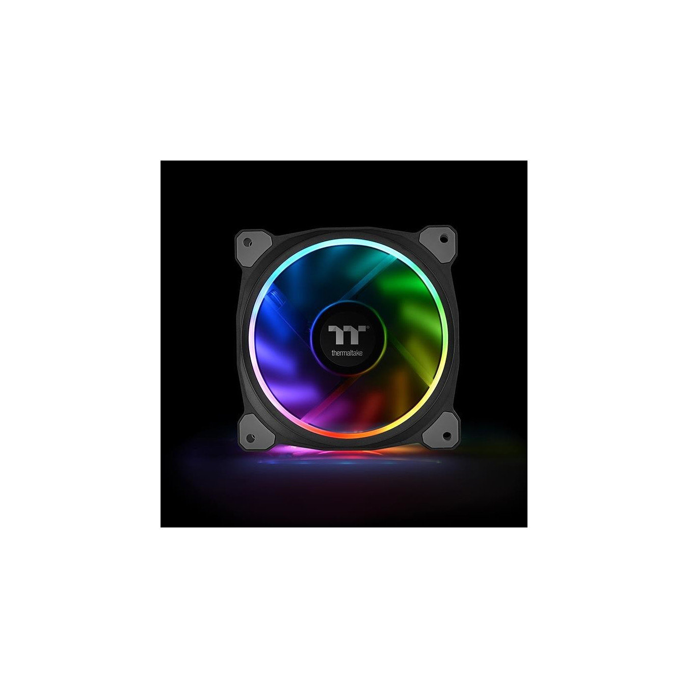Thermaltake Riing Plus 12 RGB Kit - CL-F076-PL12SW-A - 3x120mm RGB Fans + Lumi, USB Hub, Black
