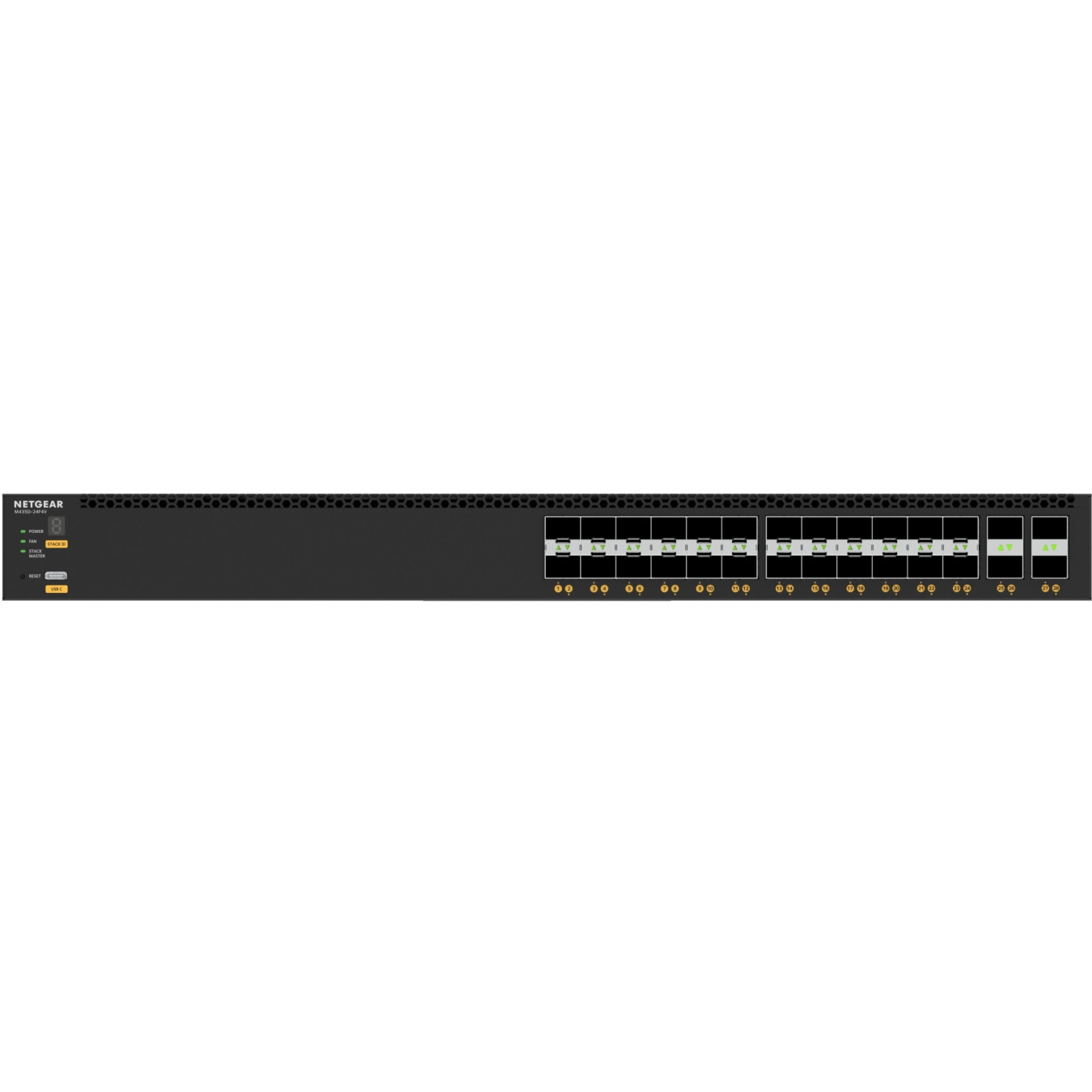 NETGEAR Switch - M4350-24F4V - 24x10G SFP+/4xSFP28, L3 Managed, 1U Rackmount, Black — Buy in Cyprus with Fast Delivery