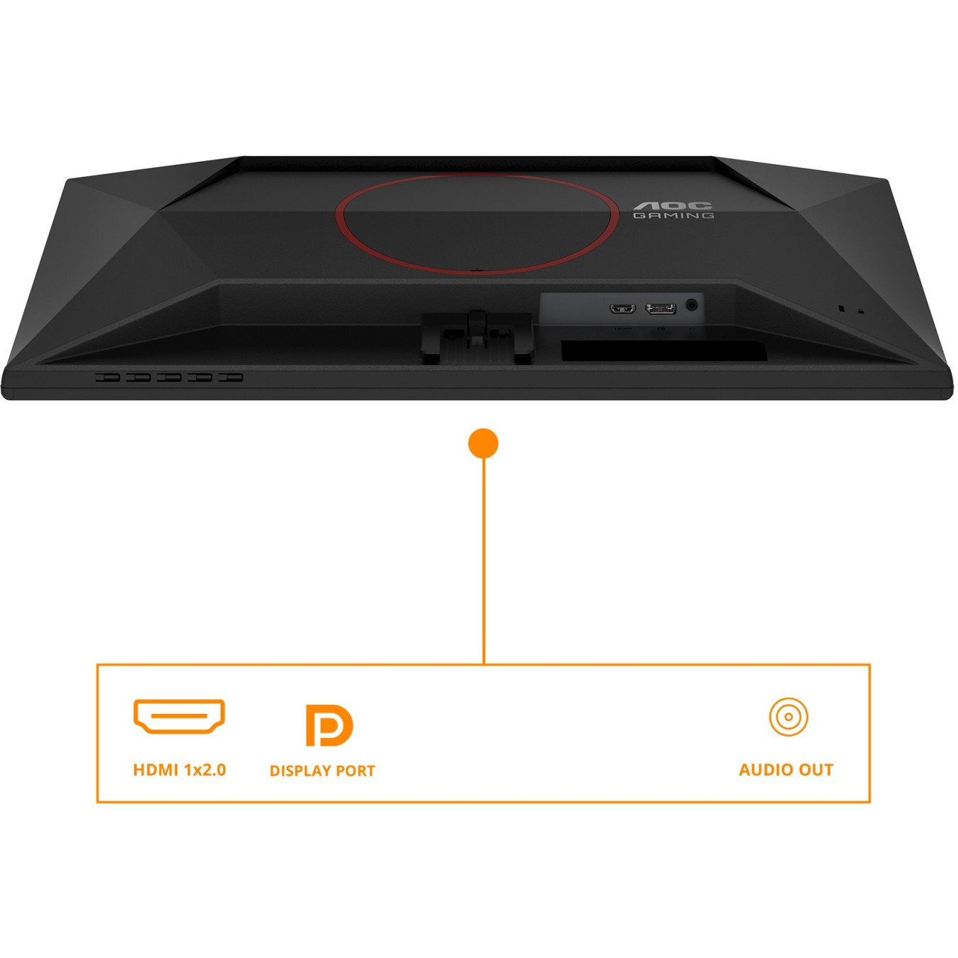 AOC 25G42E 24.5in FHD IPS Gaming Monitor - 25G42E - Black/Red, 180Hz, 1ms, G-SYNC, HDMI 2.0, DP 1.4
