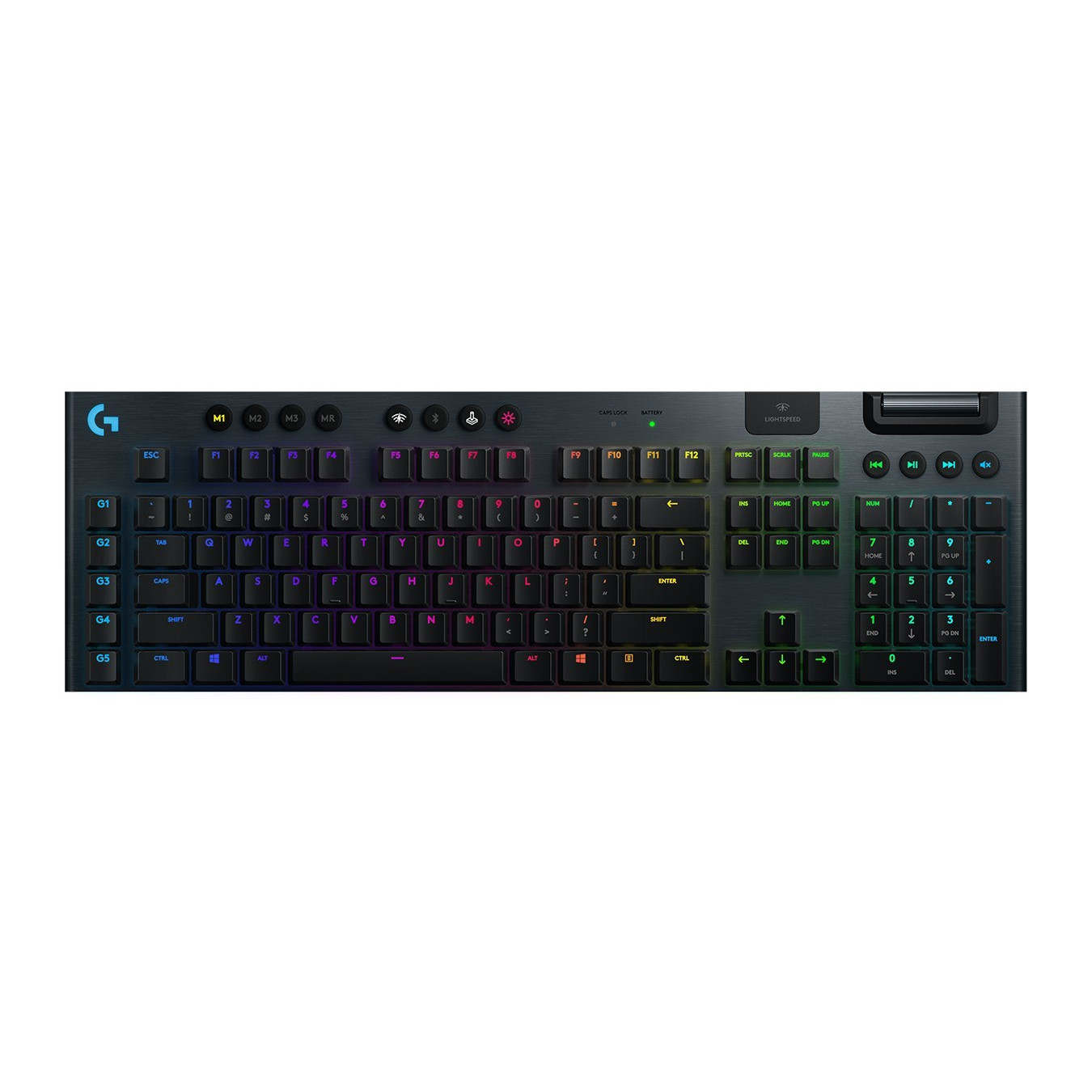 Logitech G915 LIGHTSPEED Wireless RGB Mechanical Gaming Keyboard - G915 - Carbon, GL Tactile, German QWERTZ