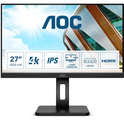 Buy AOC U27P2 - 27-inch 4K IPS Monitor with Pivot, USB Hub, HDMI/DP, Black in Cyprus, Nicosia, Limassol, Larnaka, Pafos