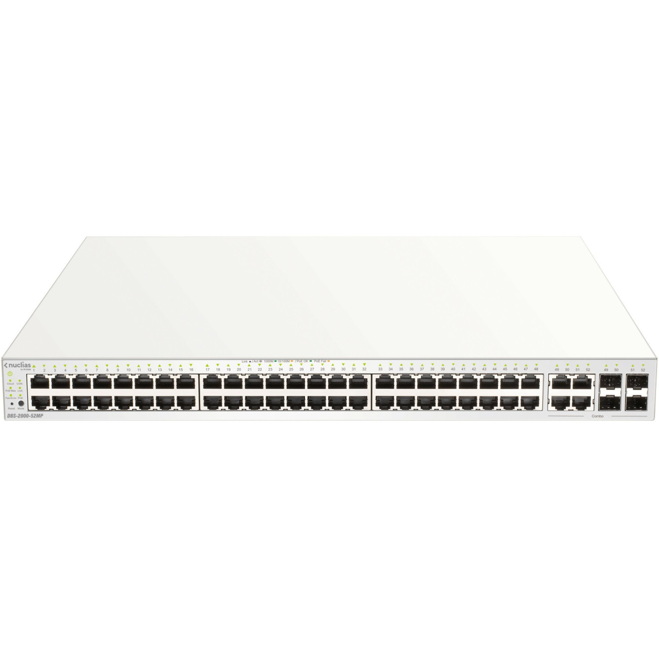 D-Link DBS-2000-52MP Nuclias 52-Port L2 PoE+ Gigabit Switch - Grey, 700MHz CPU, 256MB DDR3 — Buy in Cyprus with Fast Delivery
