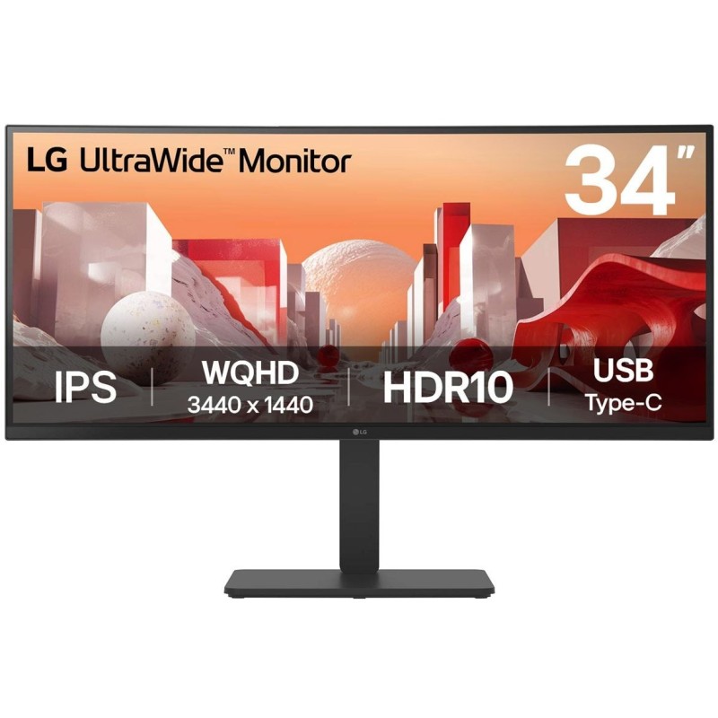 LG 34BA75QE-B 34" UltraWide QHD Curved IPS Monitor 60Hz HDR10 (Boxed) — Buy in Cyprus with Fast Delivery