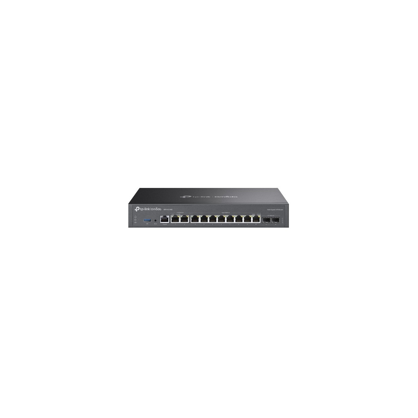TP-Link Omada Router ER7412-M2 - Black, 1 GB RAM, 128 MB Flash, 2.5G WAN, 2x SFP, 7x LAN, Rack-mount