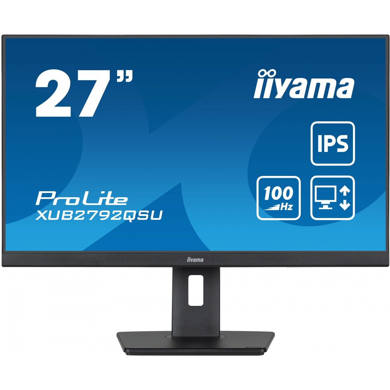 iiyama ProLite XUB2792QSU-B6 27-inch IPS QHD 2560x1440, 100Hz, 0.4ms, HDMI/DP, USB Hub, Pivot - Black
