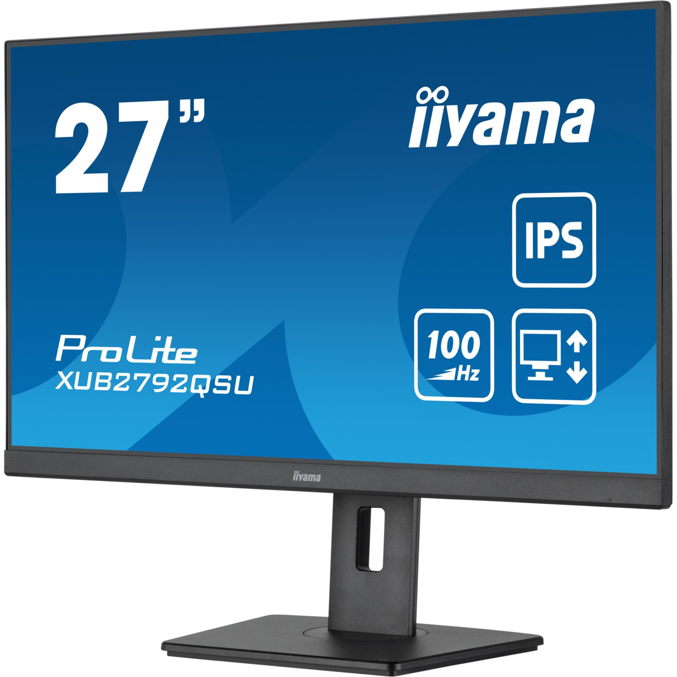 iiyama ProLite XUB2792QSU-B6 27-inch IPS QHD 2560x1440, 100Hz, 0.4ms, HDMI/DP, USB Hub, Pivot - Black