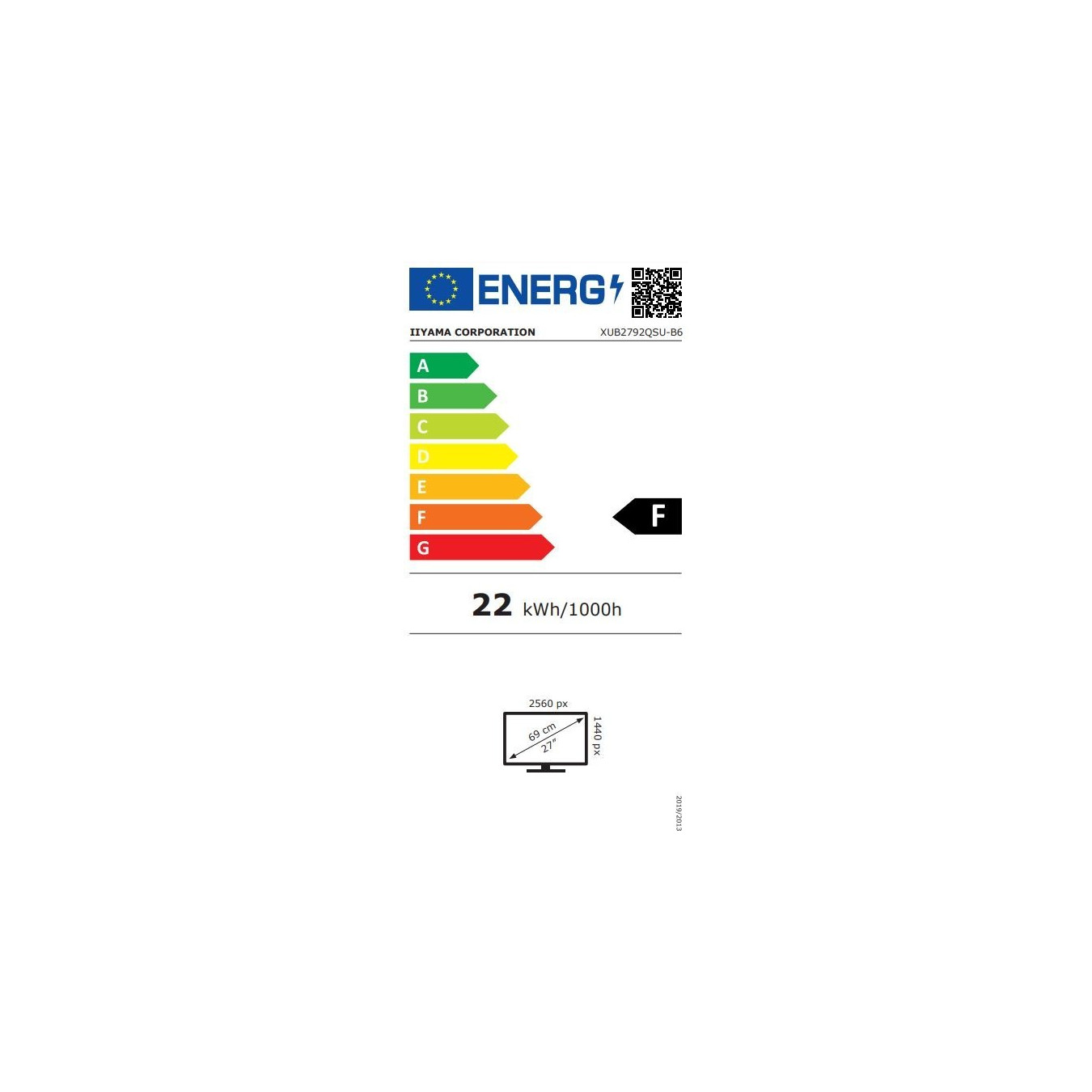 iiyama ProLite XUB2792QSU-B6 27-inch IPS QHD 2560x1440, 100Hz, 0.4ms, HDMI/DP, USB Hub, Pivot - Black