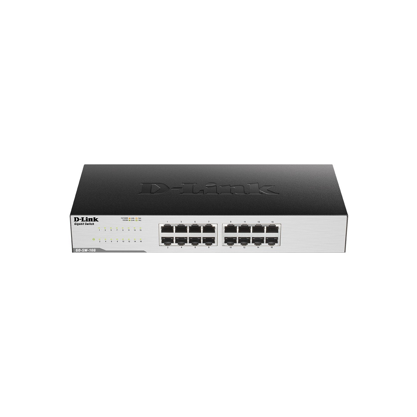 GIGABIT EASY - Unmanaged L2 Gigabit Ethernet Switch, 16 Ports, 1U Rackmount (Black) — Buy in Cyprus with Fast Delivery