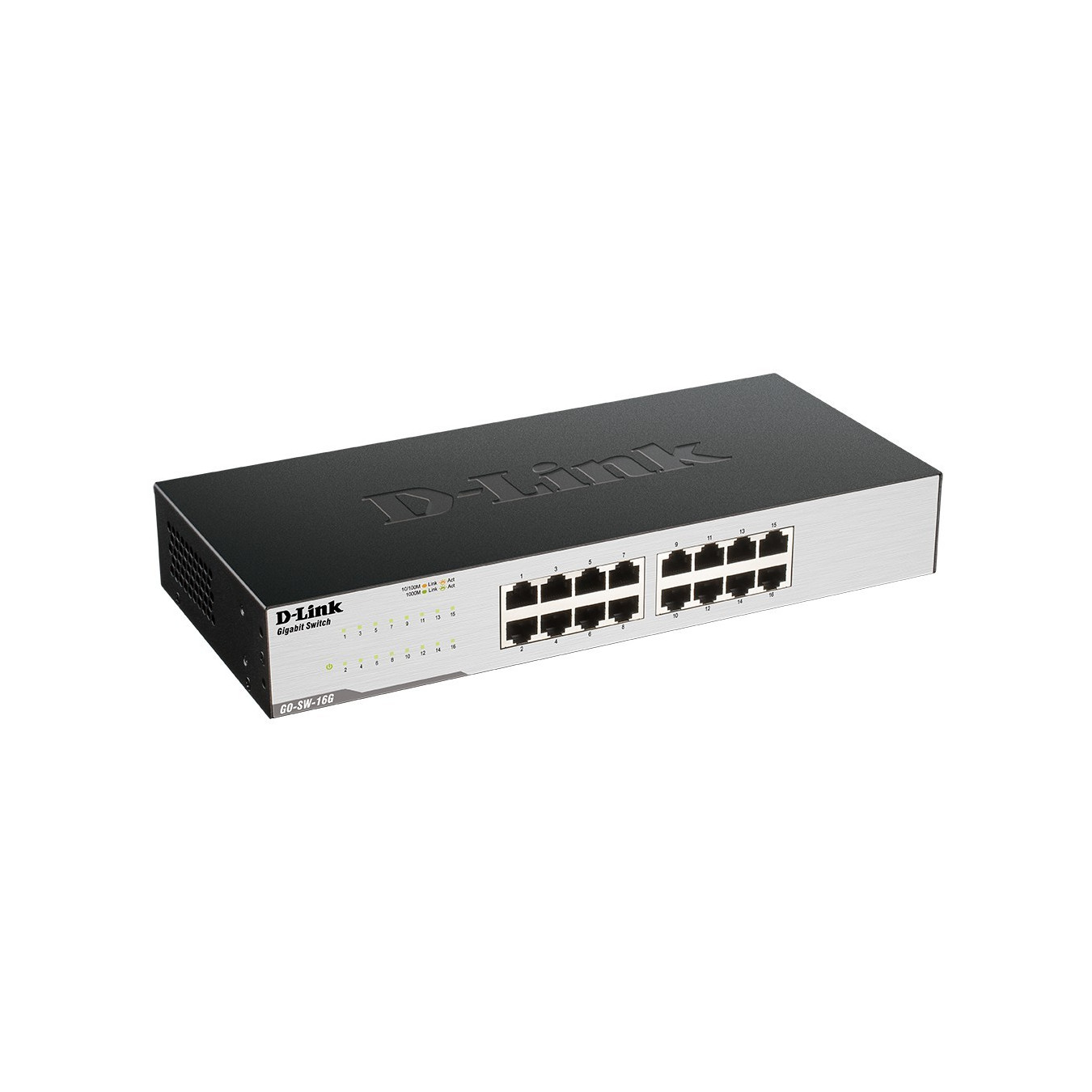 GIGABIT EASY - Unmanaged L2 Gigabit Ethernet Switch, 16 Ports, 1U Rackmount (Black) — Buy in Cyprus with Fast Delivery