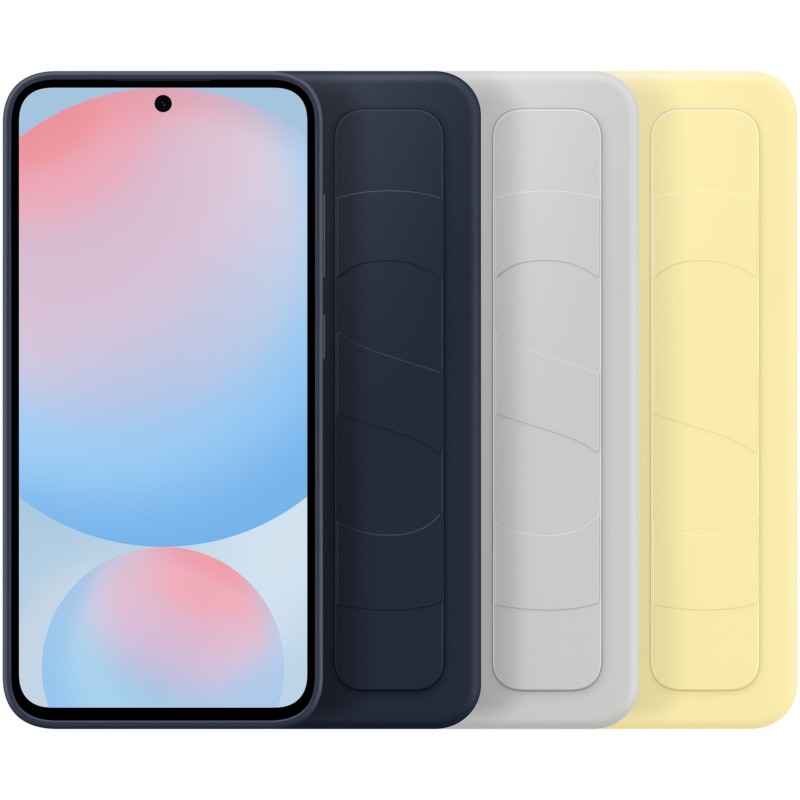 Buy Samsung Standing Grip Case - Galaxy S24 FE - Silicone Protective Cover with ... in Cyprus, Nicosia, Limassol, Larnaka, Pafos