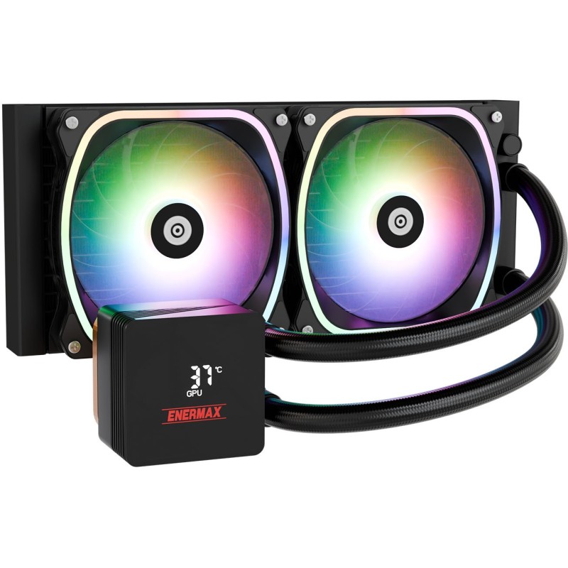 Buy Enermax Aquafusion II 240mm - ARGB AIO Liquid CPU Cooler, Black, 2x120mm Fan... in Cyprus, Nicosia, Limassol, Larnaka, Pafos